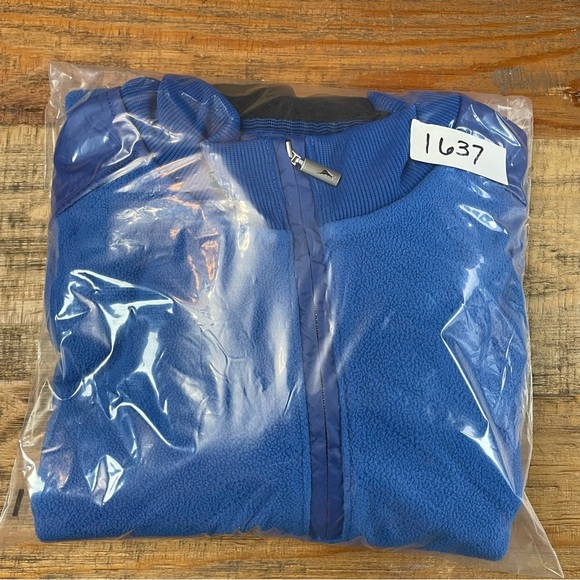 Tommy Bahama Mens L blue fleece pullover 1/4 Zip Athleisure active - Picture 13 of 13